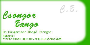 csongor bango business card